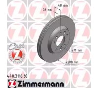 Тормозной диск ZIMMERMANN 440.3116.20 440311620 ZIMMERMANN - купити в магазині запчастин по Україні