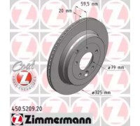 Тормозной диск ZIMMERMANN 450.5209.20 450520920 ZIMMERMANN - купить в магазине запчастей по Украине