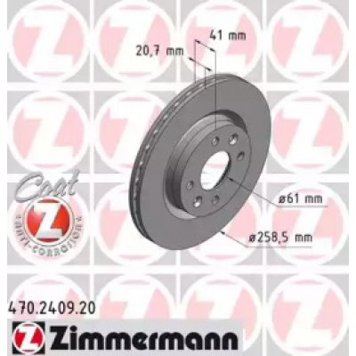 Тормозной диск 470240920 ZIMMERMANN - купить в магазине запчастей по Украине