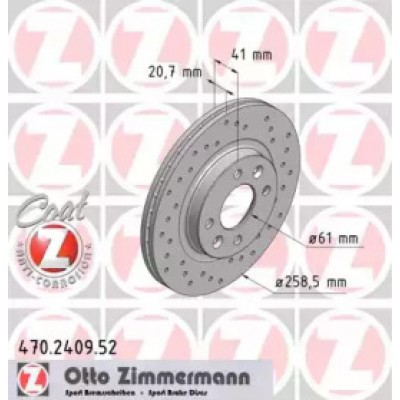 Тормозной диск 470240952 ZIMMERMANN - купить в магазине запчастей по Украине
