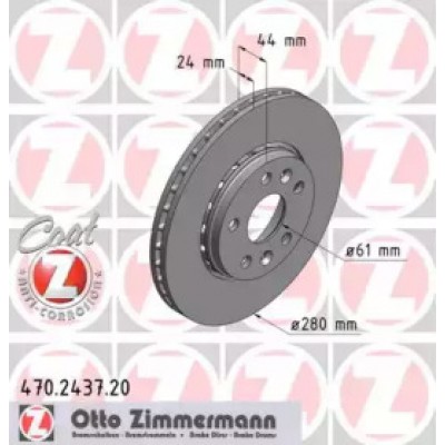 Тормозной диск 470243720 ZIMMERMANN - купить в магазине запчастей по Украине