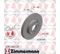Тормозной диск ZIMMERMANN 470.2441.20 470244120 ZIMMERMANN - купить в магазине запчастей по Украине