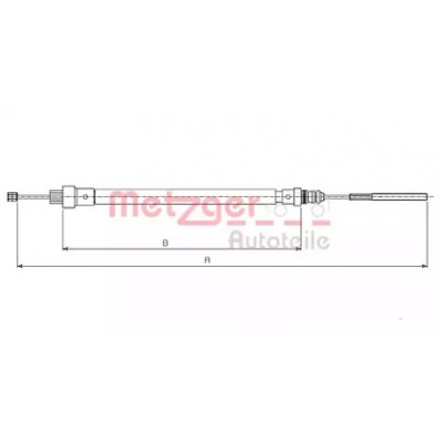 Трос, стояночная тормозная система 4913 METZGER - купить в магазине запчастей по Украине