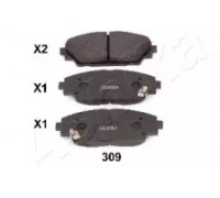 Комплект тормозных колодок, дисковый тормоз ASHIKA 50-03-309 5003309 ASHIKA - купить в магазине запчастей по Украине