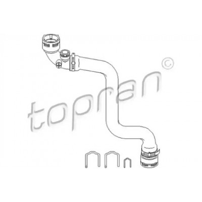 Шланг радиатора 501562 TOPRAN - купить в магазине запчастей по Украине