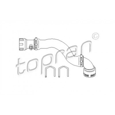 Шланг радиатора 501566 TOPRAN - купить в магазине запчастей по Украине