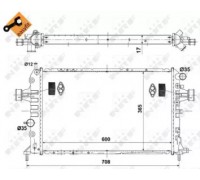 Радиатор, охлаждение двигателя NRF 53441 53441 NRF - купить в магазине запчастей по Украине