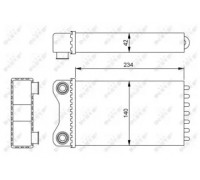 Теплообменник, отопление салона NRF 54252 54252 NRF - купить в магазине запчастей по Украине