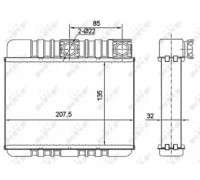Теплообменник, отопление салона NRF 54277 54277 NRF - купить в магазине запчастей по Украине