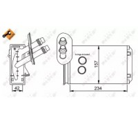 Теплообменник, отопление салона NRF 58223 58223 NRF - купить в магазине запчастей по Украине