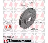 Тормозной диск ZIMMERMANN 590.2574.52 590257452 ZIMMERMANN - купить в магазине запчастей по Украине
