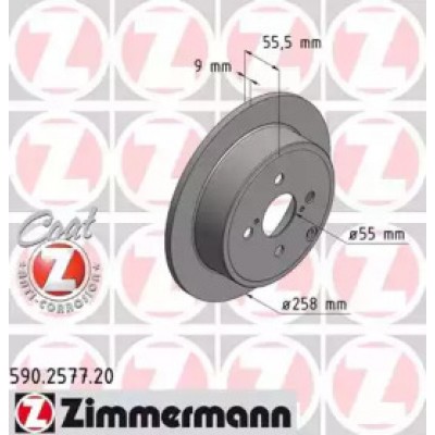 Тормозной диск 590257720 ZIMMERMANN - купить в магазине запчастей по Украине