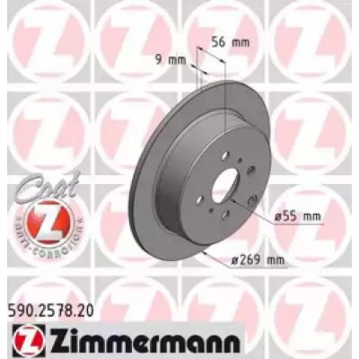 Тормозной диск 590257820 ZIMMERMANN - купить в магазине запчастей по Украине