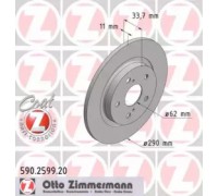 Тормозной диск ZIMMERMANN 590.2599.20 590259920 ZIMMERMANN - купить в магазине запчастей по Украине