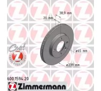 Тормозной диск ZIMMERMANN 600.1594.20 600159420 ZIMMERMANN - купить в магазине запчастей по Украине