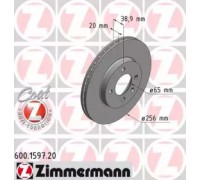 Тормозной диск ZIMMERMANN 600.1597.20 600159720 ZIMMERMANN - купить в магазине запчастей по Украине