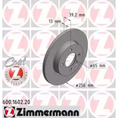 Тормозной диск 600160220 ZIMMERMANN - купить в магазине запчастей по Украине