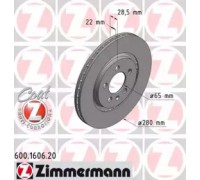 Тормозной диск ZIMMERMANN 600.1606.20 600160620 ZIMMERMANN - купить в магазине запчастей по Украине