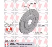 Тормозной диск ZIMMERMANN 600.1606.52 600160652 ZIMMERMANN - купить в магазине запчастей по Украине
