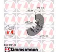 Тормозной диск ZIMMERMANN 600.3201.20 600320120 ZIMMERMANN - купить в магазине запчастей по Украине
