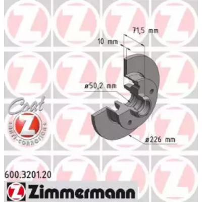 Тормозной диск 600320120 ZIMMERMANN - купить в магазине запчастей по Украине