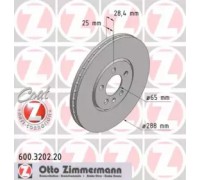 Тормозной диск ZIMMERMANN 600.3202.20 600320220 ZIMMERMANN - купить в магазине запчастей по Украине