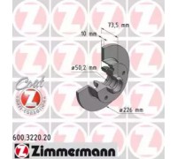 Тормозной диск ZIMMERMANN 600.3220.20 600322020 ZIMMERMANN - купить в магазине запчастей по Украине