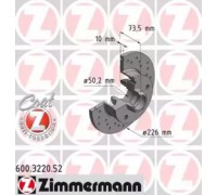Тормозной диск ZIMMERMANN 600.3220.52 600322052 ZIMMERMANN - купить в магазине запчастей по Украине