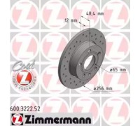 Тормозной диск ZIMMERMANN 600.3222.52 600322252 ZIMMERMANN - купить в магазине запчастей по Украине