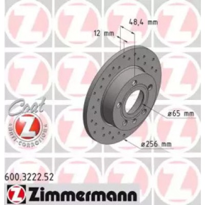 Тормозной диск 600322252 ZIMMERMANN - купить в магазине запчастей по Украине