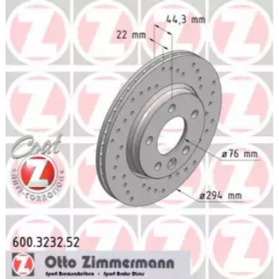 Тормозной диск 600323252 ZIMMERMANN - купити в магазині запчастин по Україні