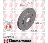 Тормозной диск ZIMMERMANN 600.3235.20 600323520 ZIMMERMANN - купить в магазине запчастей по Украине