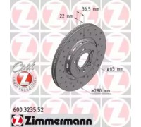 Тормозной диск ZIMMERMANN 600.3235.52 600323552 ZIMMERMANN - купить в магазине запчастей по Украине