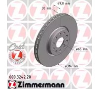 Тормозной диск ZIMMERMANN 600.3242.20 600324220 ZIMMERMANN - купить в магазине запчастей по Украине