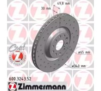 Тормозной диск ZIMMERMANN 600.3243.52 600324352 ZIMMERMANN - купить в магазине запчастей по Украине