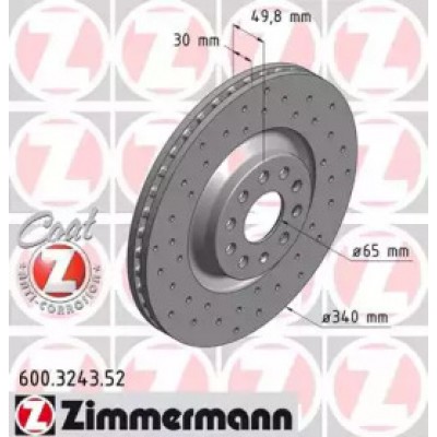 Тормозной диск 600324352 ZIMMERMANN - купить в магазине запчастей по Украине