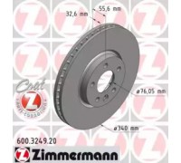 Тормозной диск ZIMMERMANN 600.3249.20 600324920 ZIMMERMANN - купить в магазине запчастей по Украине