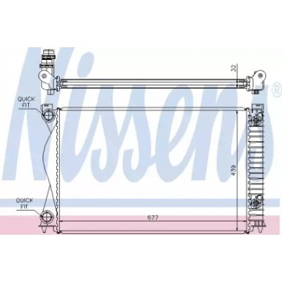 Радиатор, охлаждение двигателя 60237A NISSENS - купить в магазине запчастей по Украине