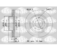 Тормозной диск SASIC 6104020 6104020 SASIC - купить в магазине запчастей по Украине