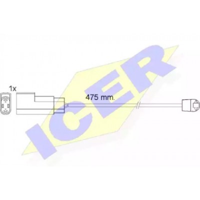 Сигнализатор, износ тормозных колодок 610576C ICER - купить в магазине запчастей по Украине