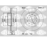 Тормозной диск SASIC 6106025 6106025 SASIC - купить в магазине запчастей по Украине