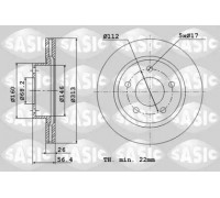 Тормозной диск SASIC 6106032 6106032 SASIC - купить в магазине запчастей по Украине