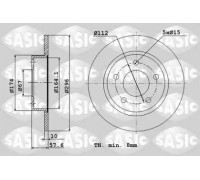 Тормозной диск SASIC 6106069 6106069 SASIC - купить в магазине запчастей по Украине