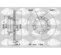 Тормозной диск SASIC 6106145 6106145 SASIC - купить в магазине запчастей по Украине