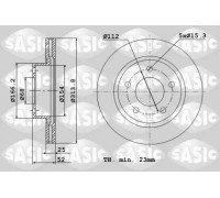 Тормозной диск SASIC 6106151 6106151 SASIC - купить в магазине запчастей по Украине