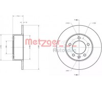 Тормозной диск METZGER 6110011 6110011 METZGER - купить в магазине запчастей по Украине