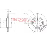 Тормозной диск METZGER 6110023 6110023 METZGER - купить в магазине запчастей по Украине