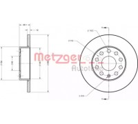 Тормозной диск METZGER 6110030 6110030 METZGER - купить в магазине запчастей по Украине