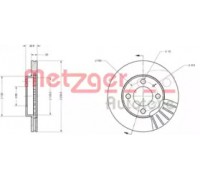 Тормозной диск METZGER 6110042 6110042 METZGER - купить в магазине запчастей по Украине
