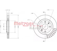 Тормозной диск METZGER 6110067 6110067 METZGER - купить в магазине запчастей по Украине